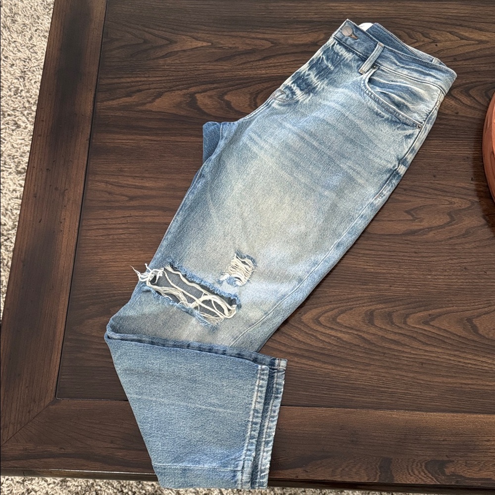 Frame Light Blue Distressed Jeans, Size 29